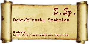 Dobránszky Szabolcs névjegykártya