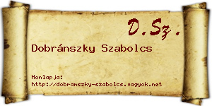 Dobránszky Szabolcs névjegykártya